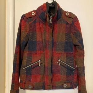 Red plaid jacket